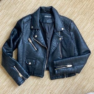 Urban Outfitters Vegan Leather Bomber Jacket, Size M